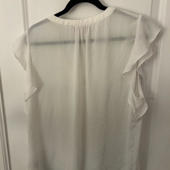 Philosophy White Women's Sheer Blouse size xl - Picture 5 of 7